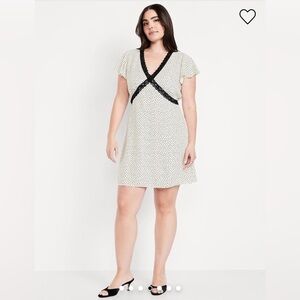 Old Navy Black and White Polka Dot Dress